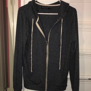 Brandy Melville gray zip up hoodie